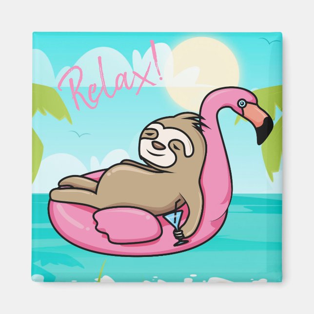 Niedlich Sloth Magnet (Vorne)
