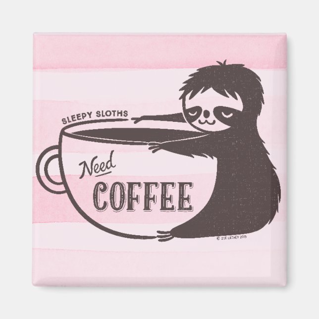 Niedlich Sloth Magnet (Vorne)