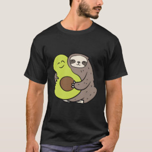 Niedlich Sloth mit Avocado Vegan Niedlicher Sloth T-Shirt