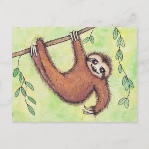 Niedlich Sloth Postkarte