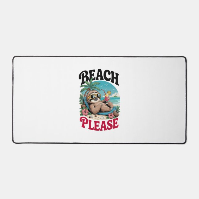 Niedlich Sloth Summertime Schreibtischunterlage (Vorderseite)