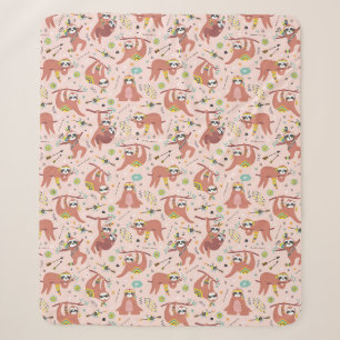 Niedlich Sloths Sherpa Blanket Sherpadecke