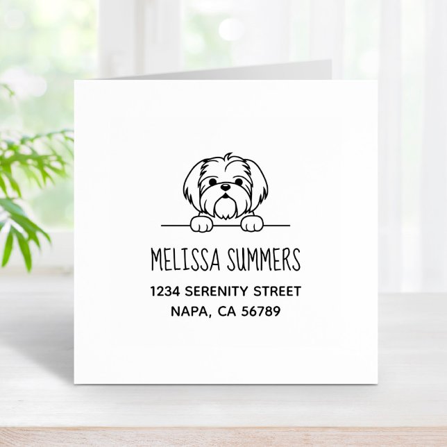 Niedlich Small Dog Shih Tzu-Adresse Gummistempel (Von Creator hochgeladen)