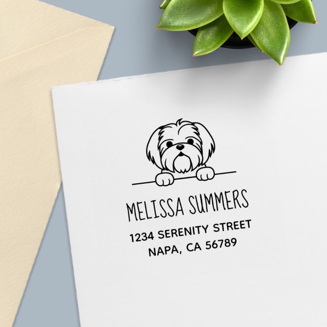 Niedlich Small Dog Shih Tzu-Adresse Permastempel (Von Creator hochgeladen)