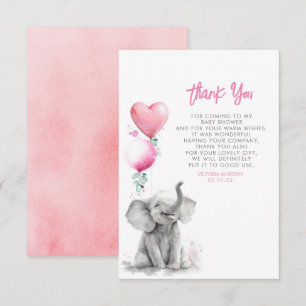 Niedlich Small Klein Baby Elephant Vielen Dank Dankeskarte