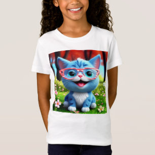 Niedlich Smiling Blue Kitten-55665 T-Shirt