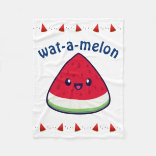 Niedlich Smiling Kawaii Watermelon Fleecedecke
