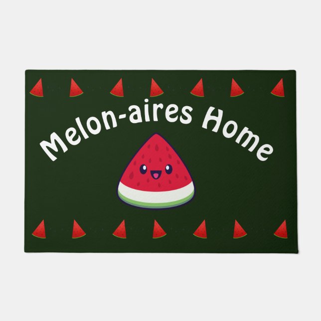 Niedlich Smiling Kawaii Watermelon Fußmatte (Vorderseite)