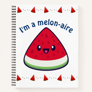 Niedlich Smiling Kawaii Watermelon Notizbuch