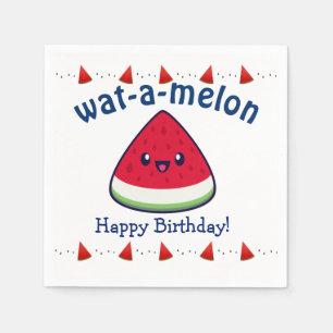 Niedlich Smiling Kawaii Watermelon Serviette