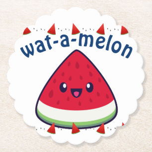 Niedlich Smiling Kawaii Watermelon Untersetzer