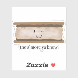 Niedlich S'more Campfire-Aufkleber Aufkleber