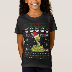 Niedlich Snake Ugly Sweater Christmas Light Pajama T-Shirt