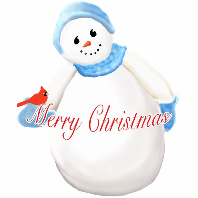 Niedlich Snow Girl Frohe Weihnachtsschmuck Fotoskulptur Ornament (Vorne)