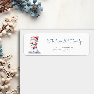 Niedlich Snowman Candy Cane Rücksendeadresse