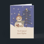 Niedlich Snowman Christmas Great Nephew Feiertagskarte<br><div class="desc">karte</div>
