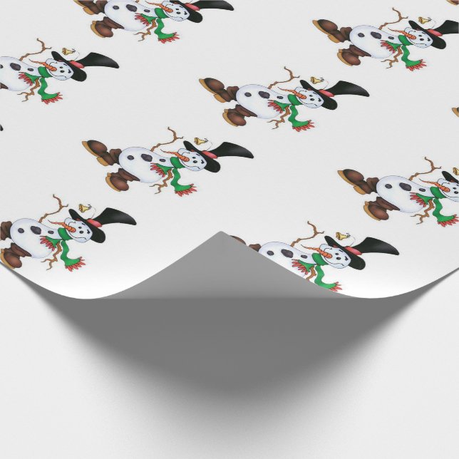 Niedlich Snowman Geschenkpapier (Ecke)