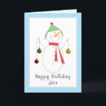 Niedlich Snowman Ho Ho Ho Happy Christmas Geburtst Feiertagskarte<br><div class="desc">Niedlich Snowman Ho Ho Ho Happy Christmas Geburtstagskarte

Bearbeiten Sie die Front- und Insider-Nachrichten nach Belieben.</div>
