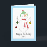 Niedlich Snowman Ho Ho Ho Happy Christmas Geburtst Feiertagskarte<br><div class="desc">Niedlich Snowman Ho Ho Ho Happy Christmas Geburtstagskarte

Bearbeiten Sie die Front- und Insider-Nachrichten nach Belieben.</div>