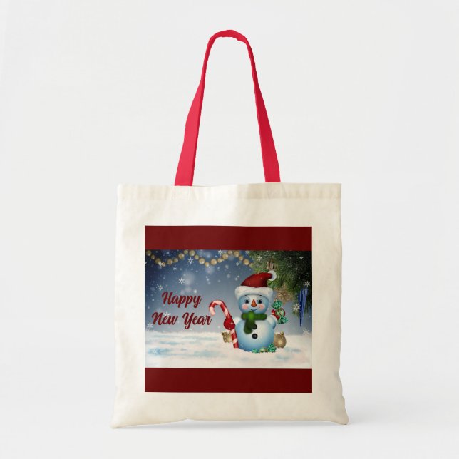 Niedlich Snowman Holiday Tote Bag Tragetasche (Vorne)