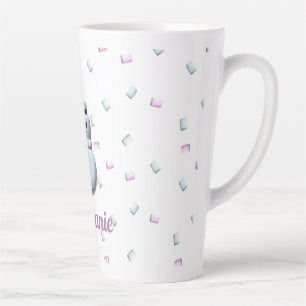 Niedlich Snowman Marshmallow Personalisiert Latte  Milchtasse