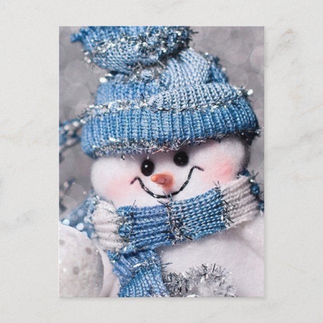 niedlich Snowman Postkarte (Vorderseite)