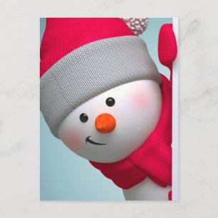 Niedlich Snowman Postkarte