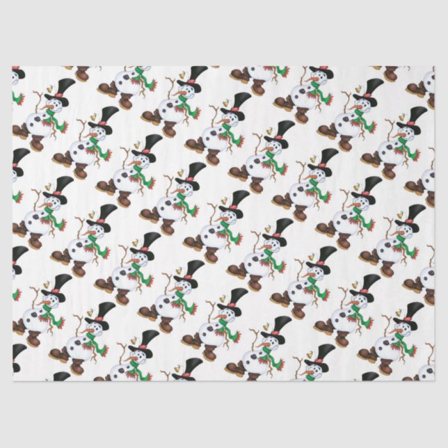Niedlich Snowman Seidenpapier (Vorderseite)