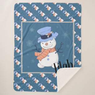 Niedlich Snowman Sherpadecke