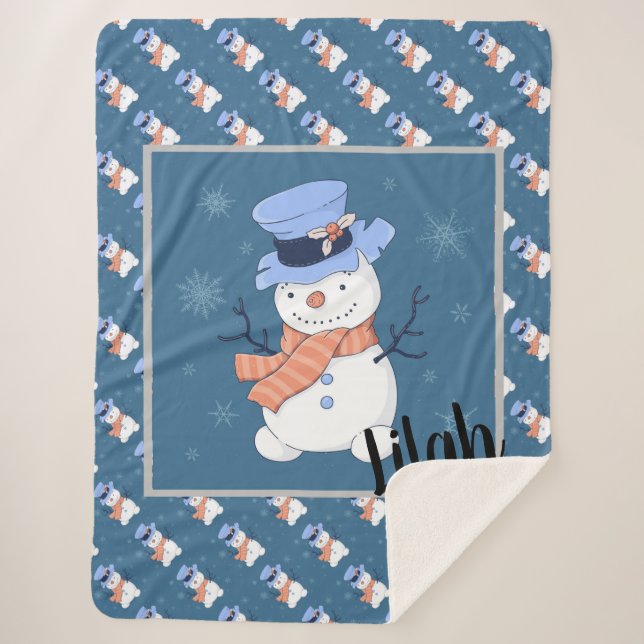 Niedlich Snowman Sherpadecke (Vorderseite)