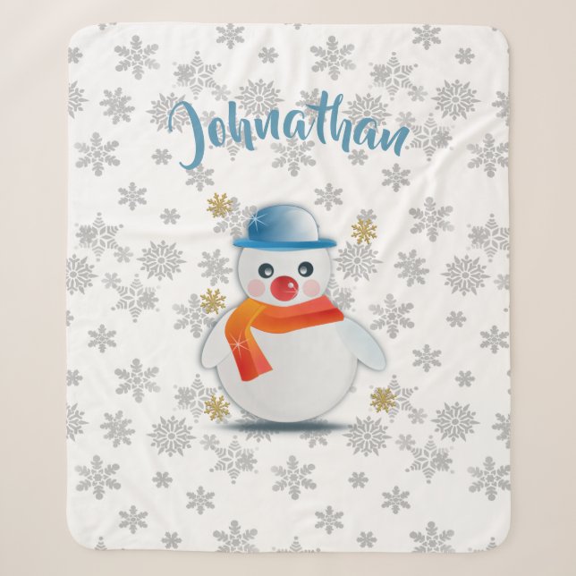 Niedlich Snowman Sherpadecke (Vorderseite)
