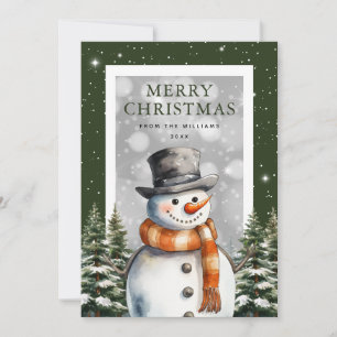 Niedlich Snowman Snowflake Frohe Weihnachten