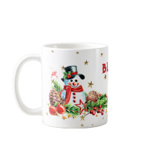 Niedlich Snowman Stars Individuelle Name Weihnacht