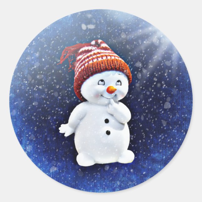 Niedlich Snowman Sticker (Vorderseite)