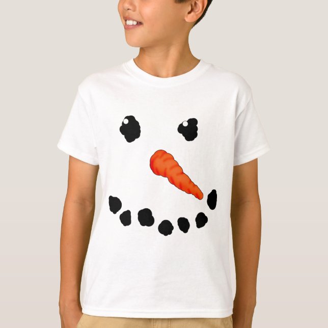 Niedlich Snowman T-Shirt (Vorderseite)