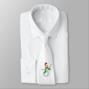 Niedlich Snowman Weihnachten Krawatte