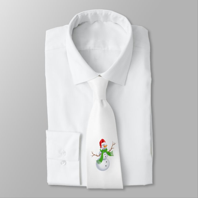 Niedlich Snowman Weihnachten Krawatte (Gebunden)