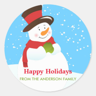 Niedlich Snowman Weihnachtsfeier Sticker