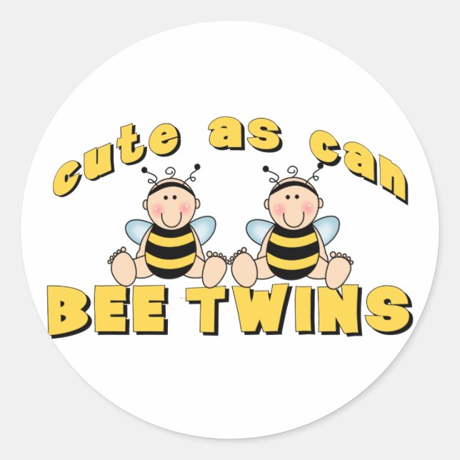Niedlich, so gut wie möglich, Twins Runder Aufkleber (Vorderseite)