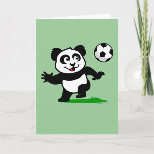 Niedlich Soccer Panda Karte