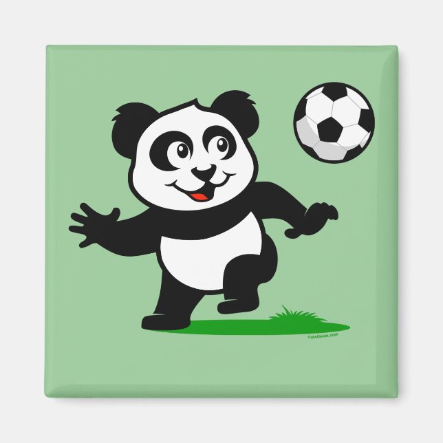 Niedlich Soccer Panda Magnet (Vorne)