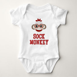 "Niedlich Sock Monkey" BABY BODYSUIT Strampler