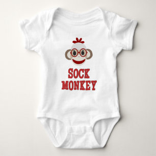 "Niedlich Sock Monkey" BABY BODYSUIT Strampler