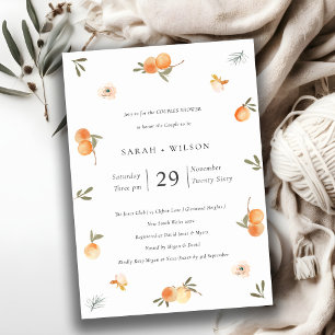 Niedlich Soft Orange Floral Boho Paare Dusche einl Dankeskarte