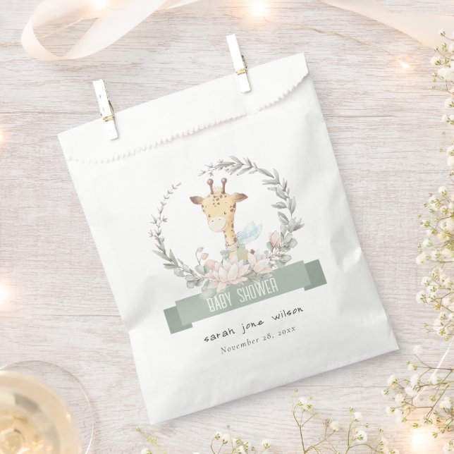 Niedlich Soft Safari Giraffe Blumengarnitur Kinder Geschenktütchen (Ausgeschnitten)