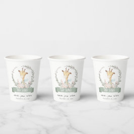 Niedlich Soft Safari Giraffe Blumengarnitur Kinder Pappbecher