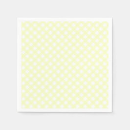 Niedlich Soft Yellow Gingham Pattern Serviette