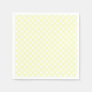 Niedlich Soft Yellow Gingham Pattern Serviette