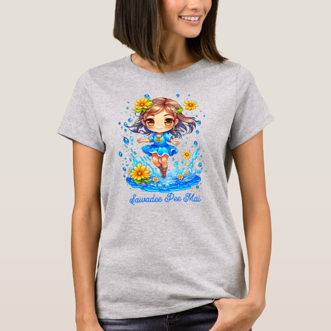 Niedlich Songkran Girl T-Shirt (Vorderseite)