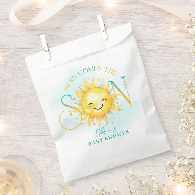 Niedlich Sonnenschein kommt hier mit der Son Baby  Geschenktütchen (Ausgeschnitten)
